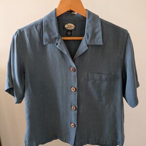 Blue Silk Tommy Bahama Top